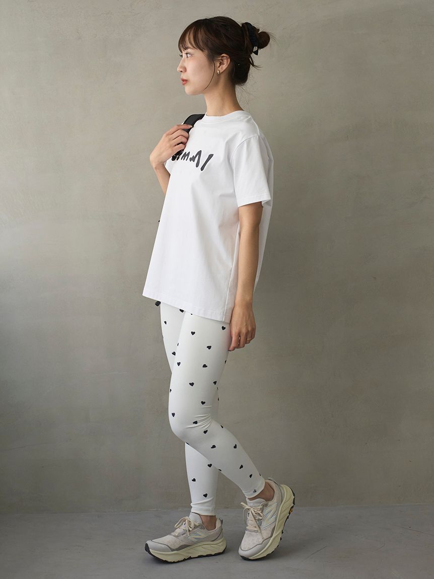 emmi yoga「【HEART】 ハートパターンレギンス/UVカット/接触冷感」|その他|