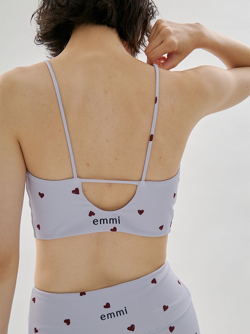 emmi yoga「ハートパターンブラトップ/UVカット/接触冷感」|インナー|