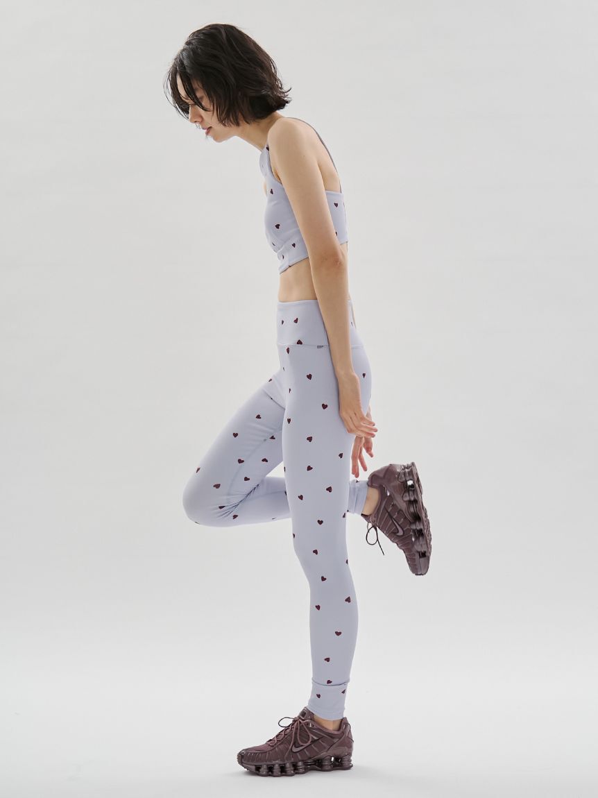 emmi yoga「ハートパターンブラトップ/UVカット/接触冷感」|インナー|