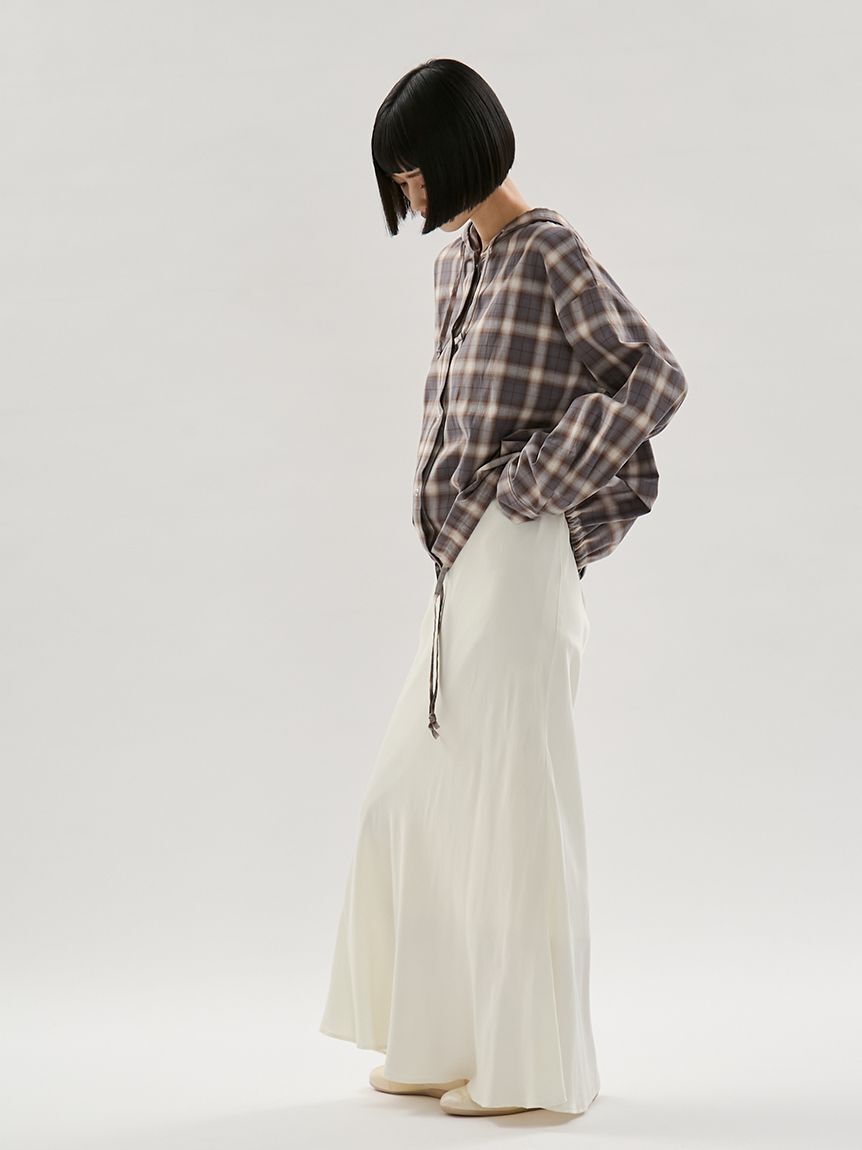 emmi atelier「チェックフーディーシャツ」|シャツ・ブラウス|