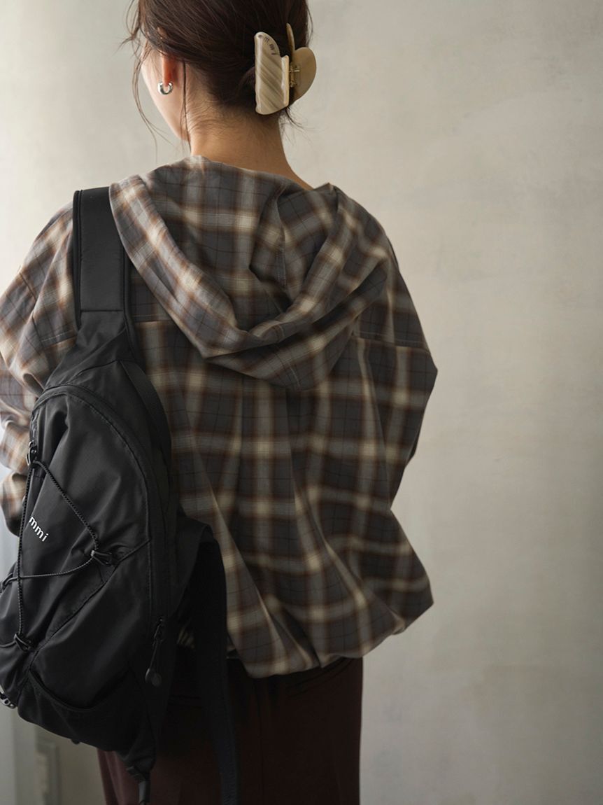 emmi atelier「チェックフーディーシャツ」|シャツ・ブラウス|