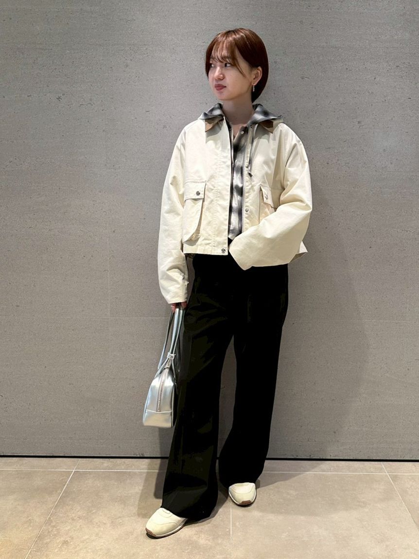 emmi atelier「チェックフーディーシャツ」|シャツ・ブラウス|