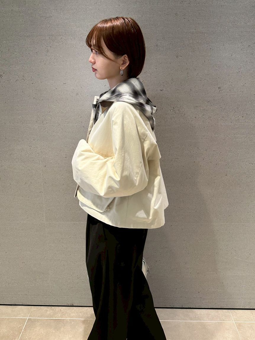 emmi atelier「チェックフーディーシャツ」|シャツ・ブラウス|