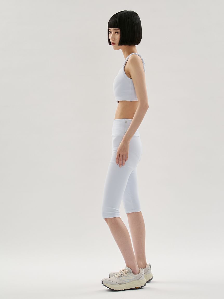 emmi yoga「【Sustainaretch】ギャザーショルダーブラトップ/UVカット/接触冷感」|インナー|