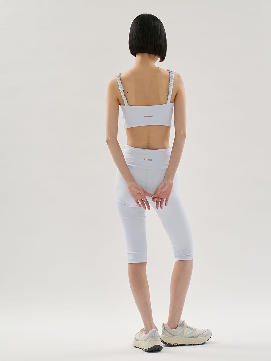 emmi yoga「【Sustainaretch】ギャザーショルダーブラトップ/UVカット/接触冷感」|インナー|