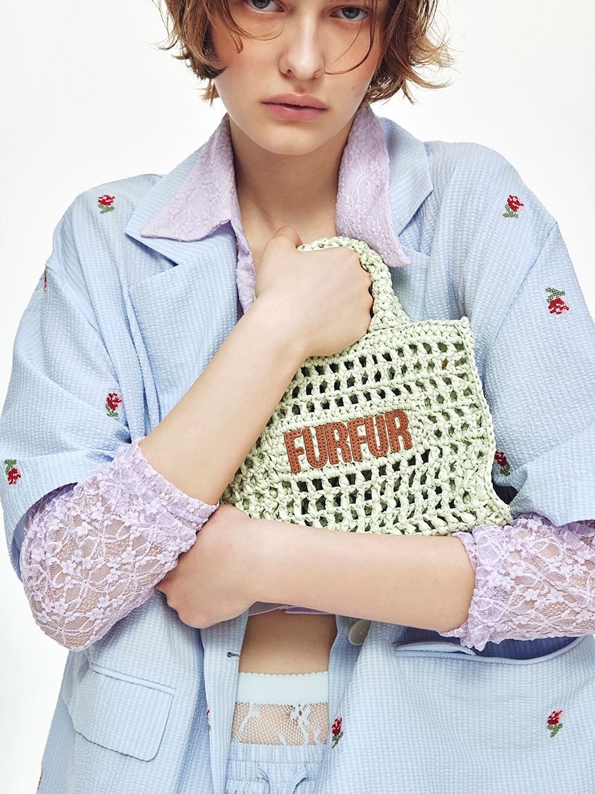 FURFUR「ウエストロゴレースシャツ」|シャツ・ブラウス|