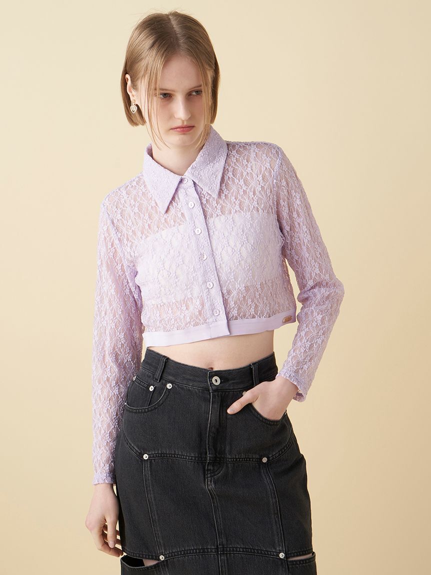FURFUR「ウエストロゴレースシャツ」|シャツ・ブラウス|