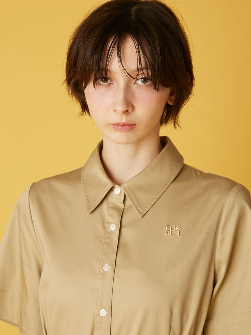 FURFUR「【限定サイズ】ベルト付きコードレーンシャツワンピース」|ワンピース|