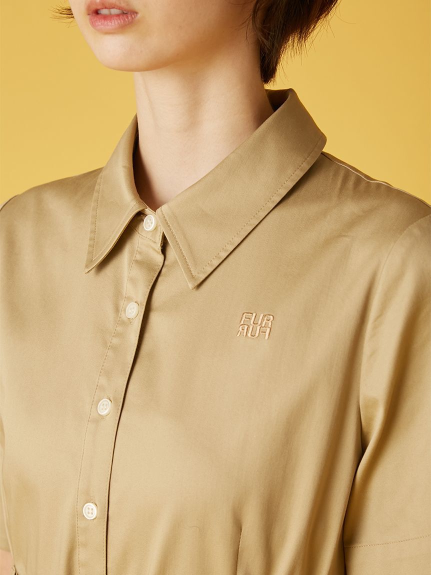 FURFUR「【限定サイズ】ベルト付きコードレーンシャツワンピース」|ワンピース|