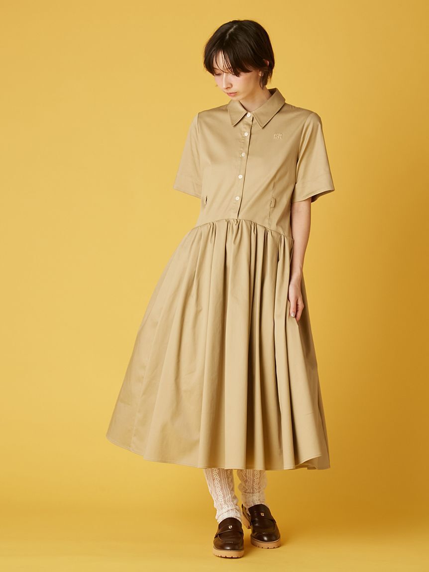 FURFUR「【限定サイズ】ベルト付きコードレーンシャツワンピース」|ワンピース|