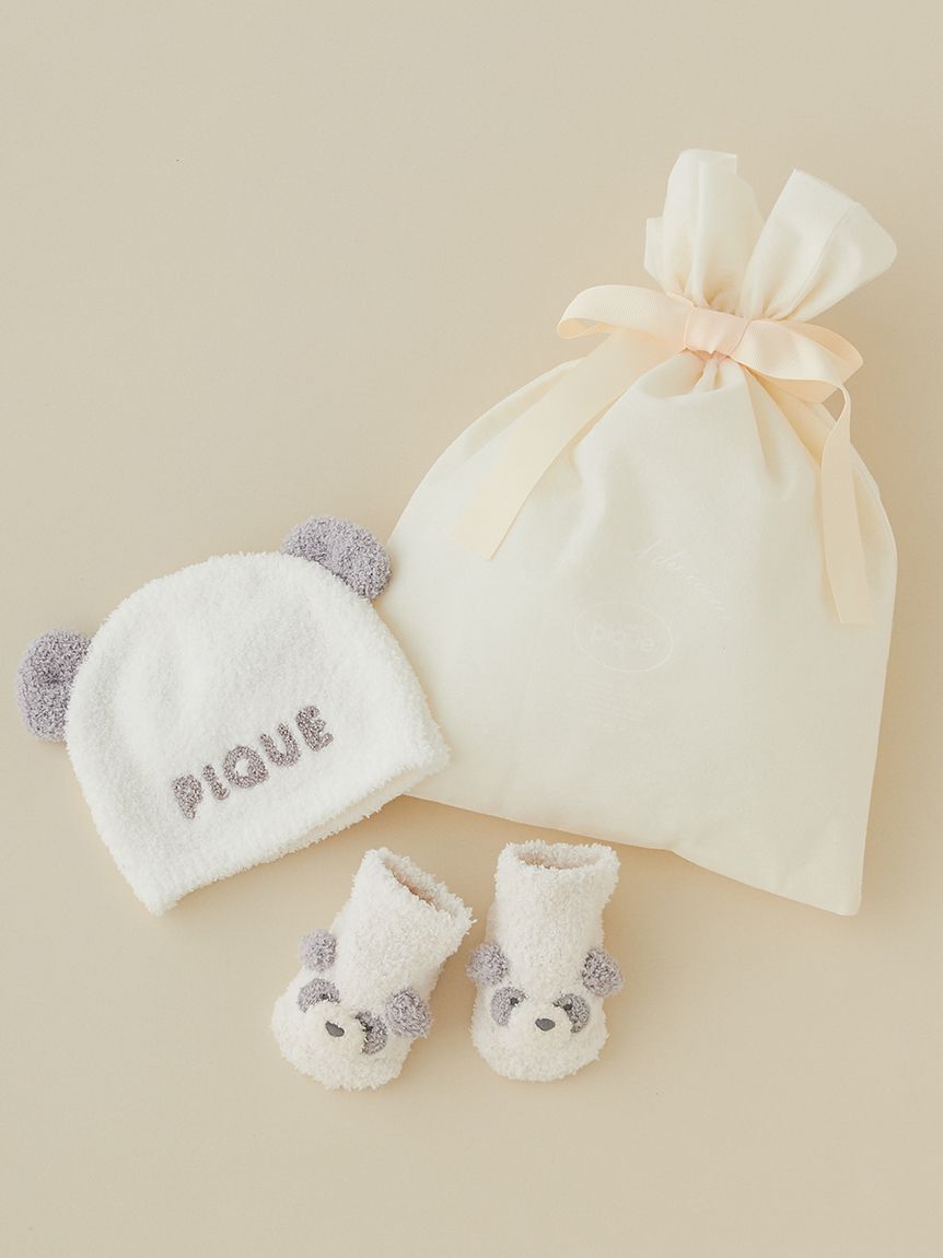GELATO PIQUE KIDS & BABY「【ラッピング済み】【BABY】パウダーアニマルキャップ＆ソックスSET」|その他ベビー用品|OWHT