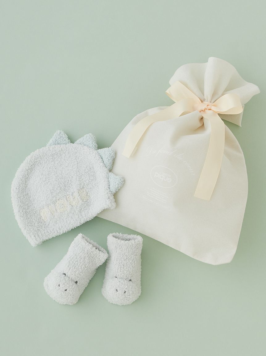 GELATO PIQUE KIDS & BABY「【ラッピング済み】【BABY】パウダーアニマルキャップ＆ソックスSET」|その他ベビー用品|