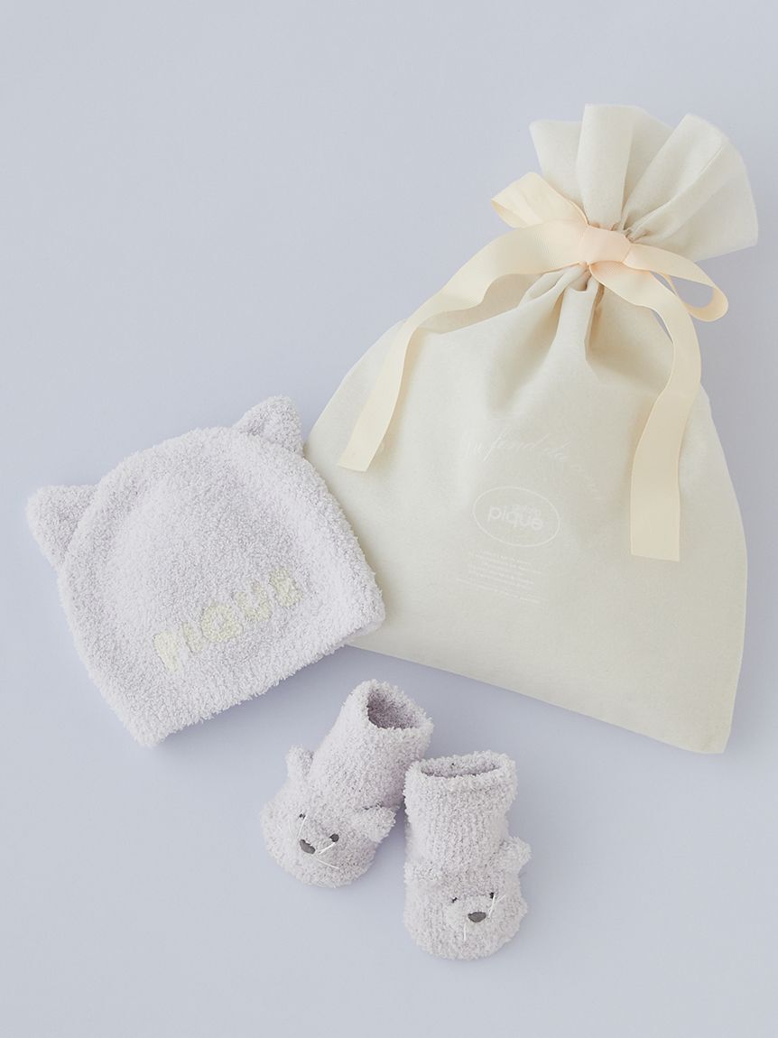 GELATO PIQUE KIDS & BABY「【ラッピング済み】【BABY】パウダーアニマルキャップ＆ソックスSET」|その他ベビー用品|LAV