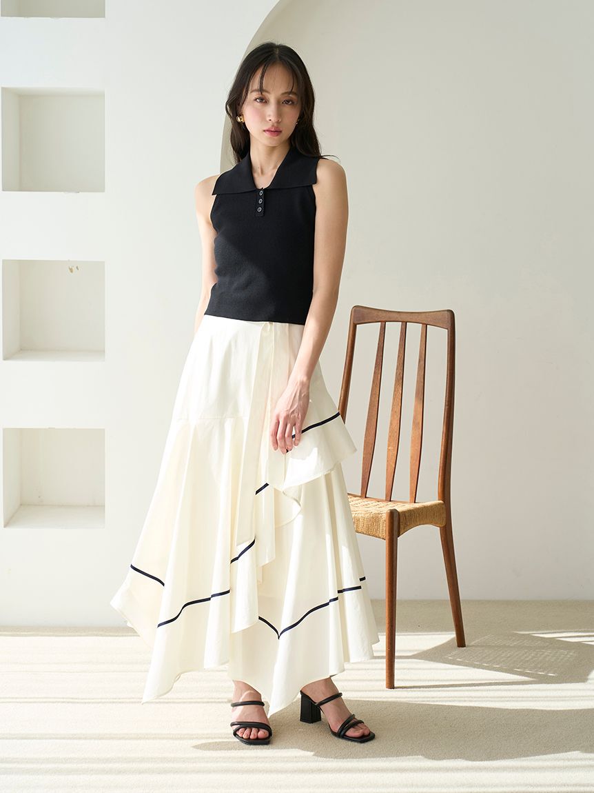 SNIDEL「Sustainable襟付きニットプルオーバー」|ニット・セーター|