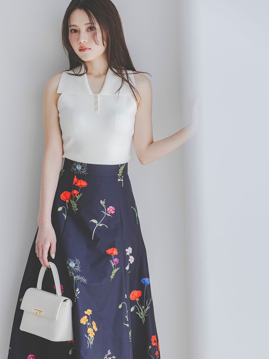 SNIDEL「Sustainable襟付きニットプルオーバー」|ニット・セーター|