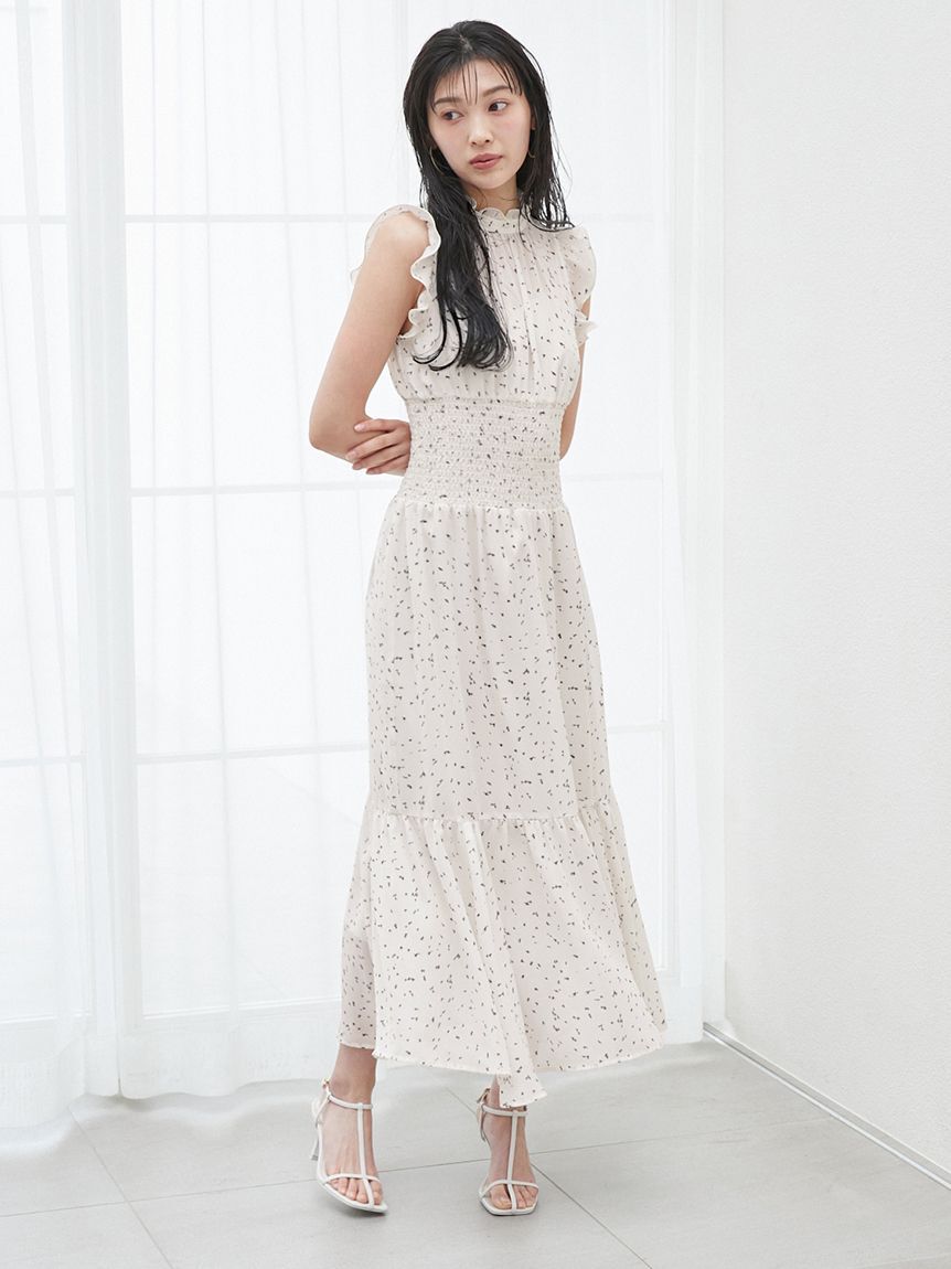 SNIDEL「ノースリーブプリントワンピース」|ワンピース|