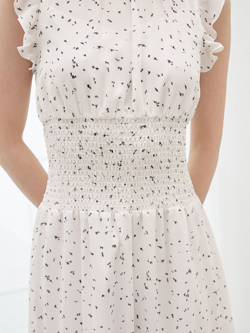 SNIDEL「ノースリーブプリントワンピース」|ワンピース|