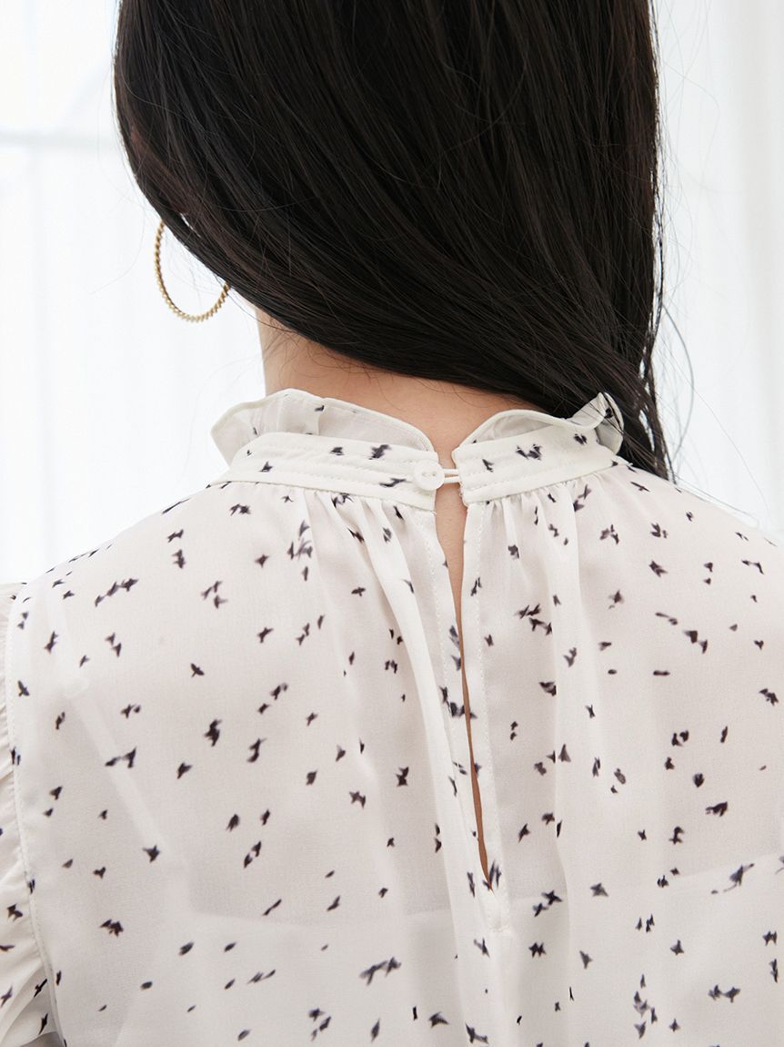 SNIDEL「ノースリーブプリントワンピース」|ワンピース|