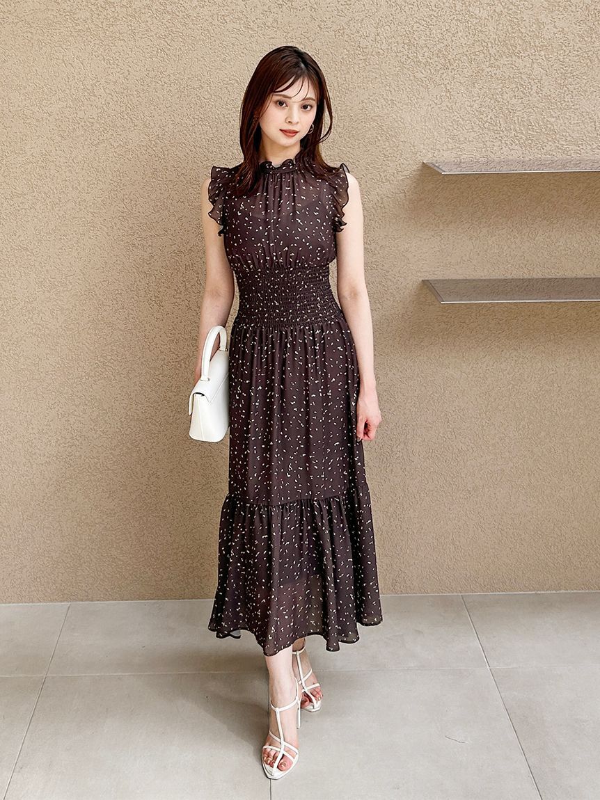 SNIDEL「ノースリーブプリントワンピース」|ワンピース|BRW