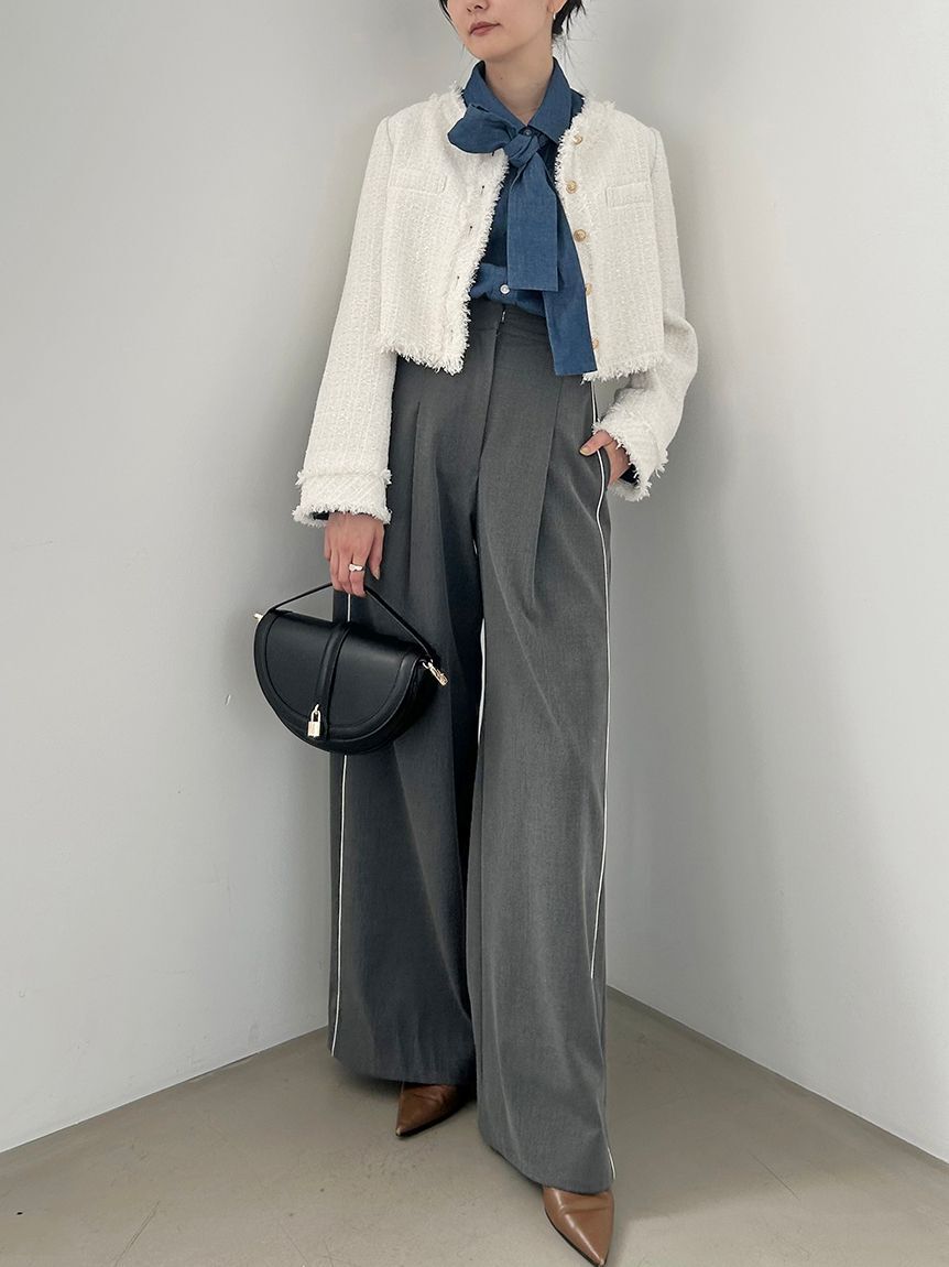 SNIDEL「タックラインパンツ」|チノ|