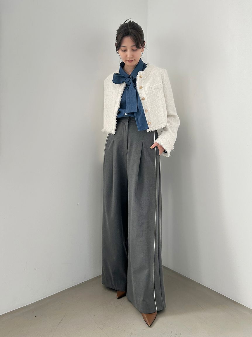 SNIDEL「タックラインパンツ」|チノ|