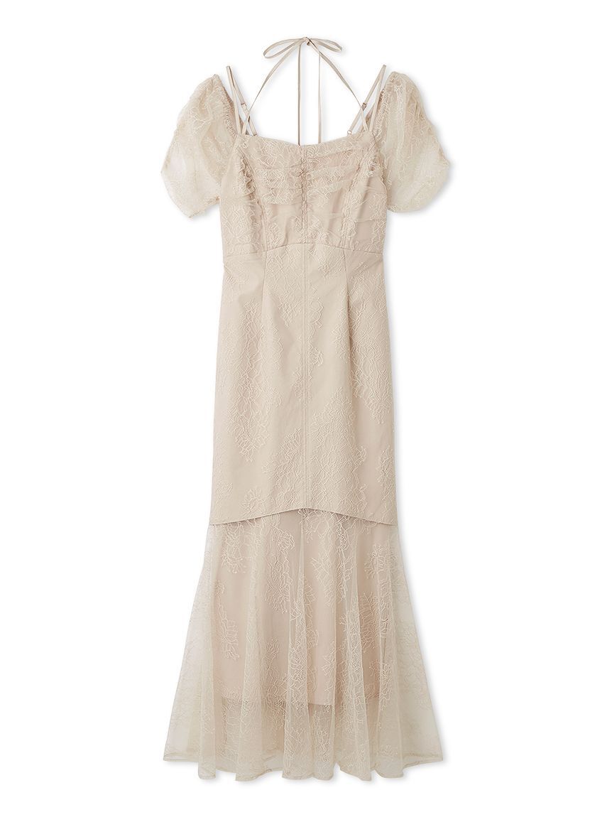 SNIDEL「ギャザードレープレースドレス」|ドレス|