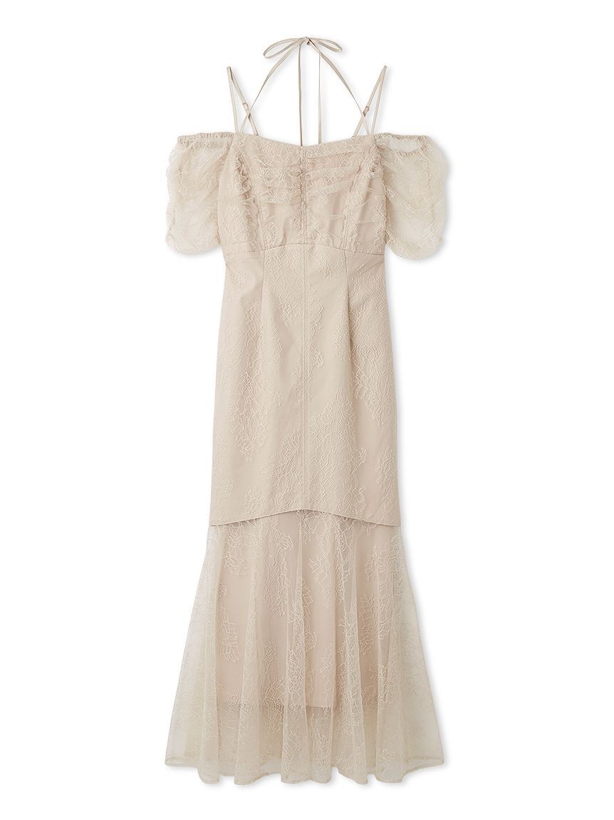 SNIDEL「ギャザードレープレースドレス」|ドレス|