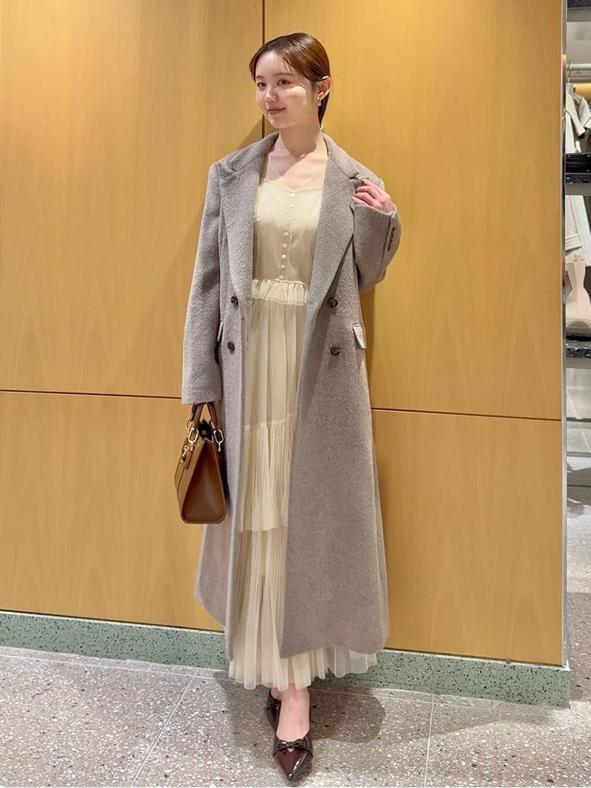 SNIDEL「Sustainableティアードチュールドレス」|ドレス|