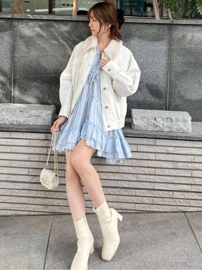 SNIDEL「コットンレースBOHOチュニック」|チュニック|