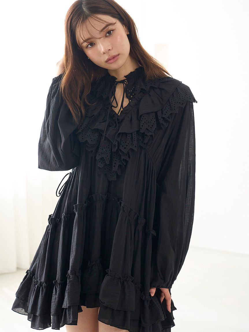 SNIDEL「コットンレースBOHOチュニック」|チュニック|