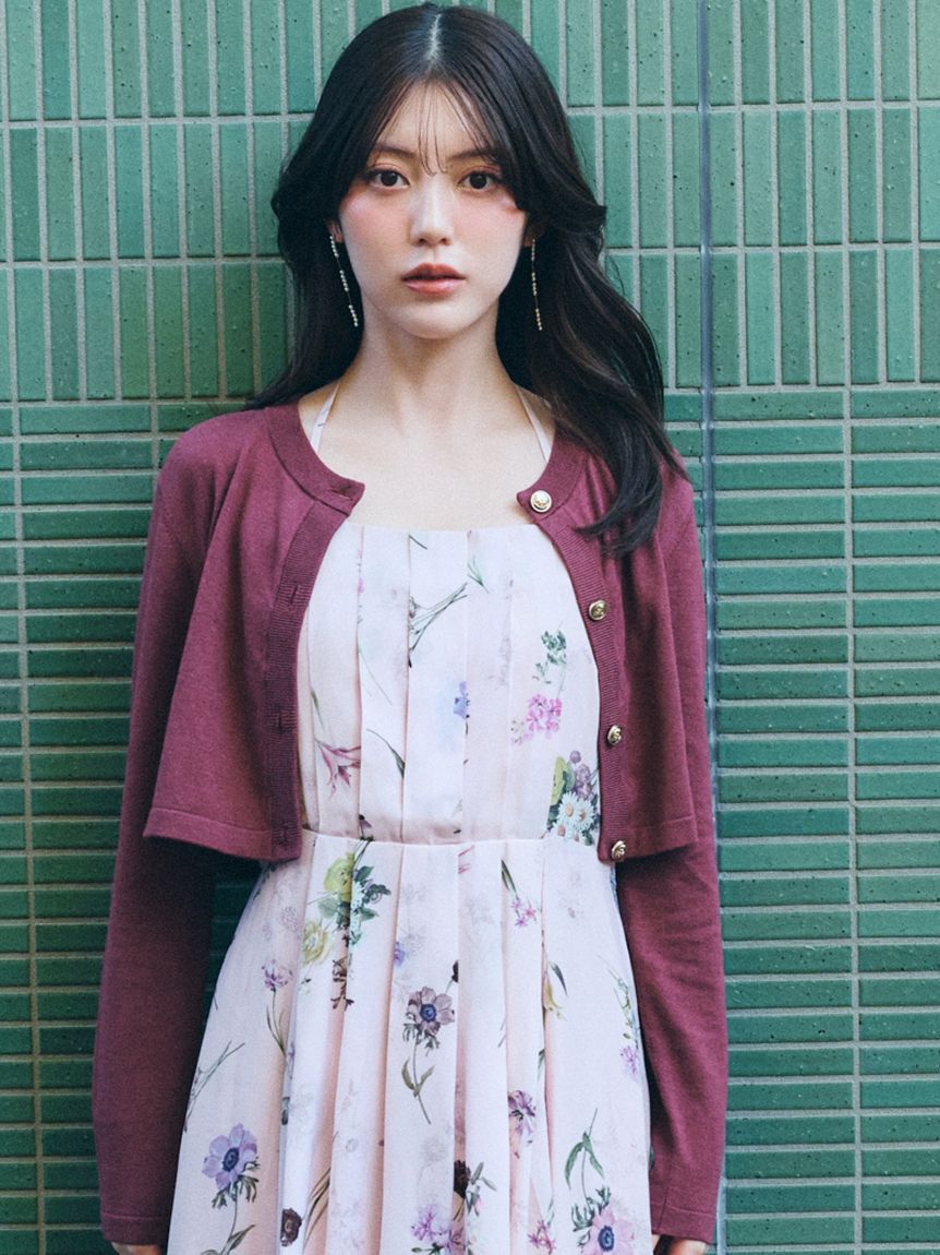 SNIDEL「カーデセットフローラルプリントキャミワンピース」|ワンピース|