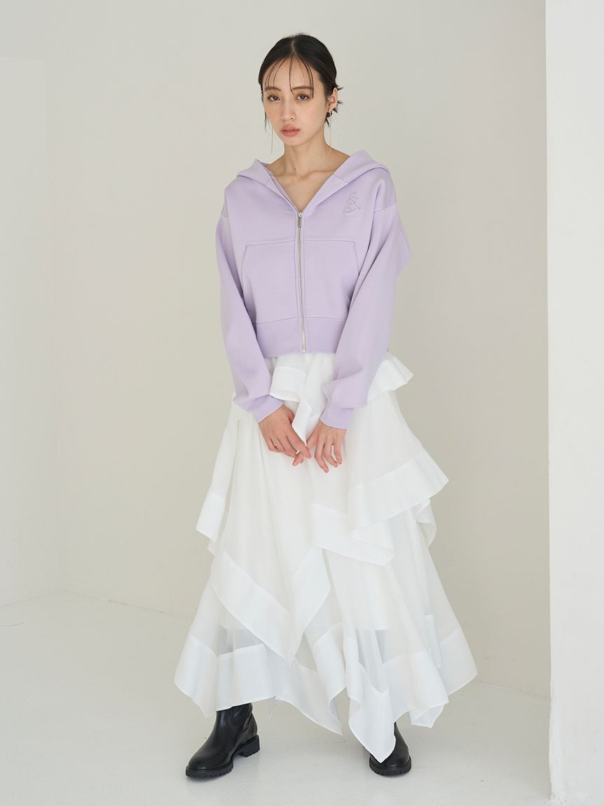 SNIDEL「ショートニットパーカー」|パーカー|