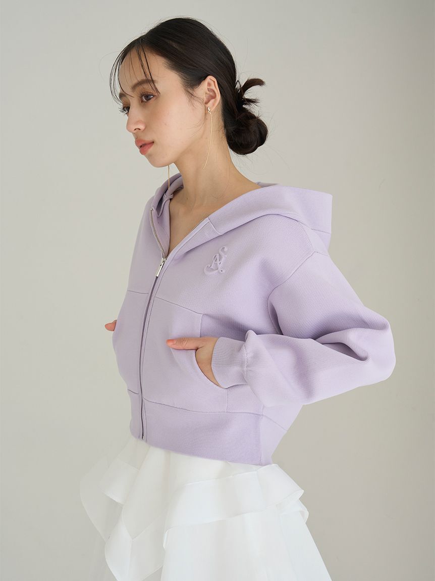 SNIDEL「ショートニットパーカー」|パーカー|