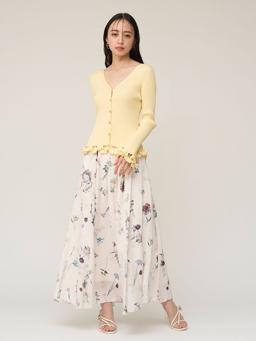 SNIDEL「フローラルプリントフレアスカート」|スカート|IVR