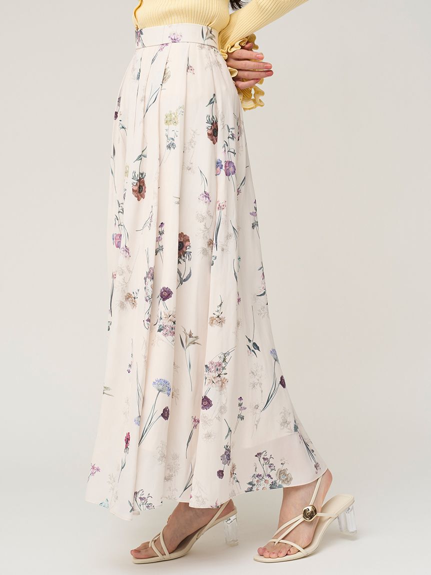 SNIDEL「フローラルプリントフレアスカート」|スカート|