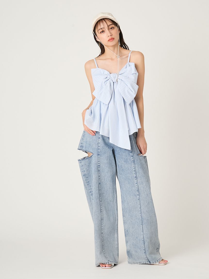 FRAY I.D「フロントロゴ刺繍フリンジキャップ」|キャップ・キャスケット|