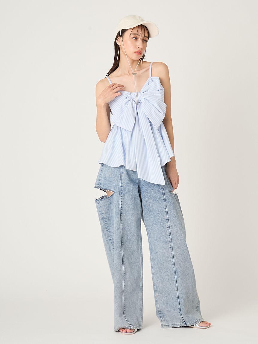 FRAY I.D「フロントロゴ刺繍フリンジキャップ」|キャップ・キャスケット|