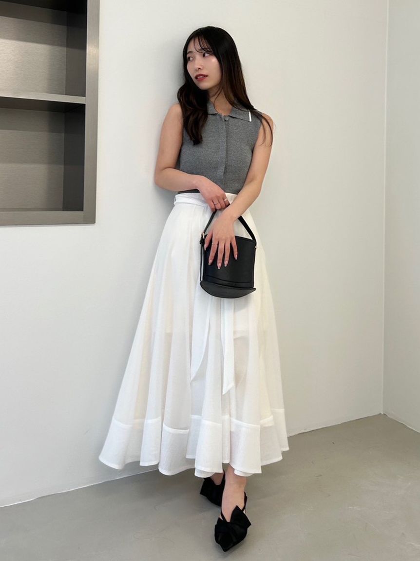 FRAY I.D「【00サイズあり】ポロニットドッキングワンピース」|ワンピース|