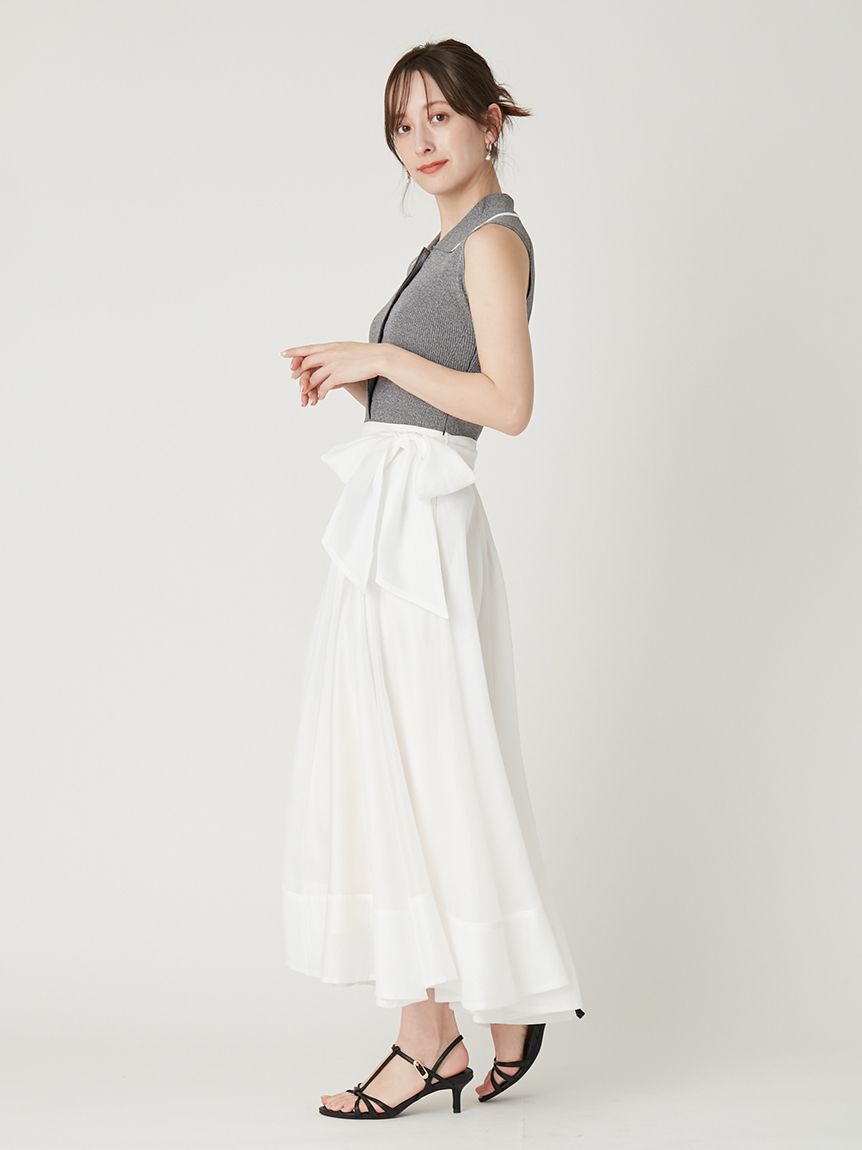 FRAY I.D「【00サイズあり】ポロニットドッキングワンピース」|ワンピース|