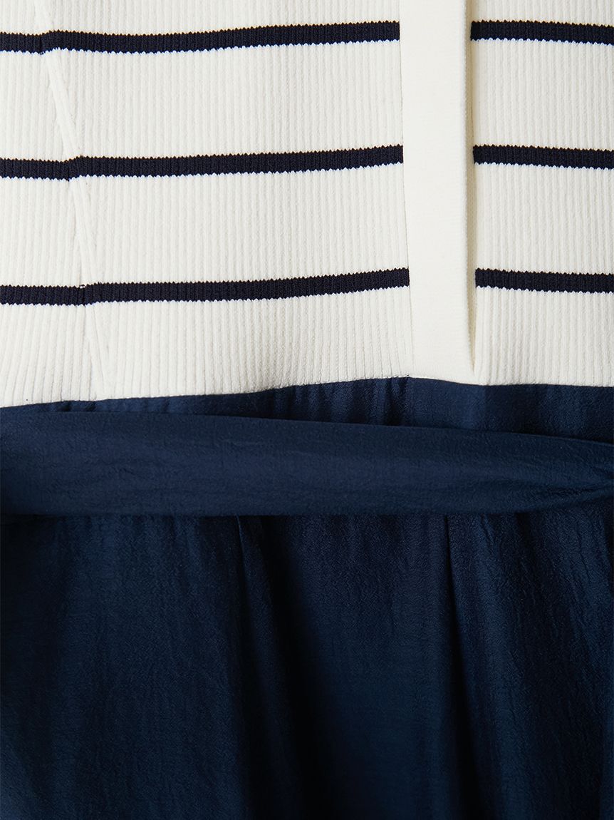 FRAY I.D「【00サイズあり】ポロニットドッキングワンピース」|ワンピース|