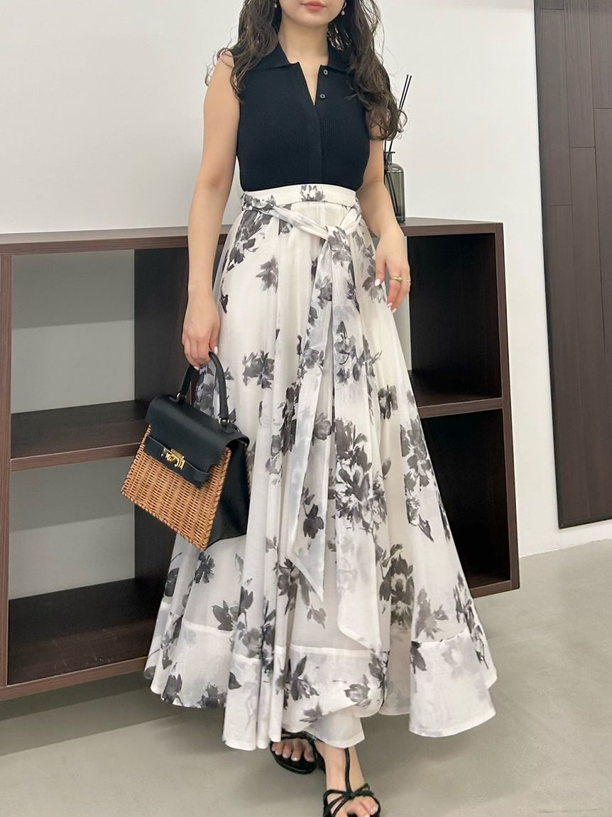 FRAY I.D「【00サイズあり】ポロニットドッキングワンピース」|ワンピース|