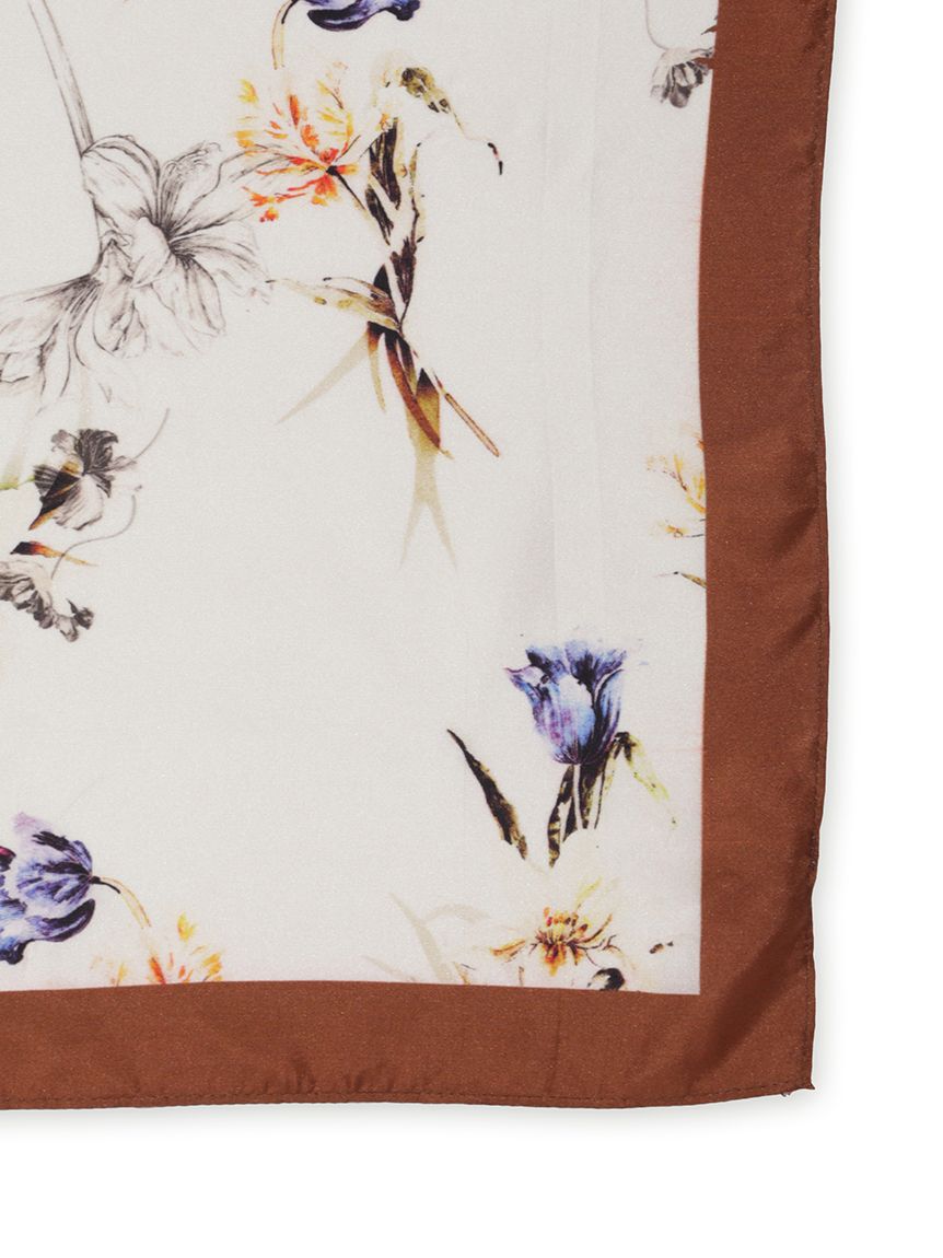 FRAY I.D「サテンシルクフラワースカーフ」|バンダナ・スカーフ|