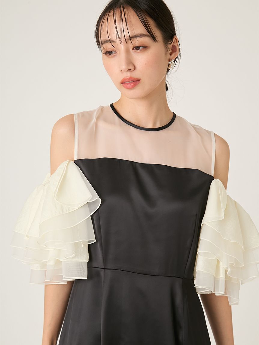 FRAY I.D「ラッフルスリーブドレス」|ドレス|