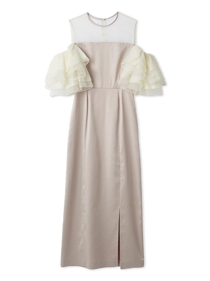 FRAY I.D「ラッフルスリーブドレス」|ドレス|BEG