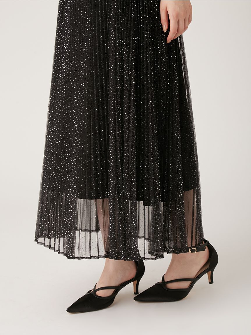 LILY BROWN「【LILY BROWN&times;MARY QUANT】ベルト付きドットチュールドレス」|ドレス|