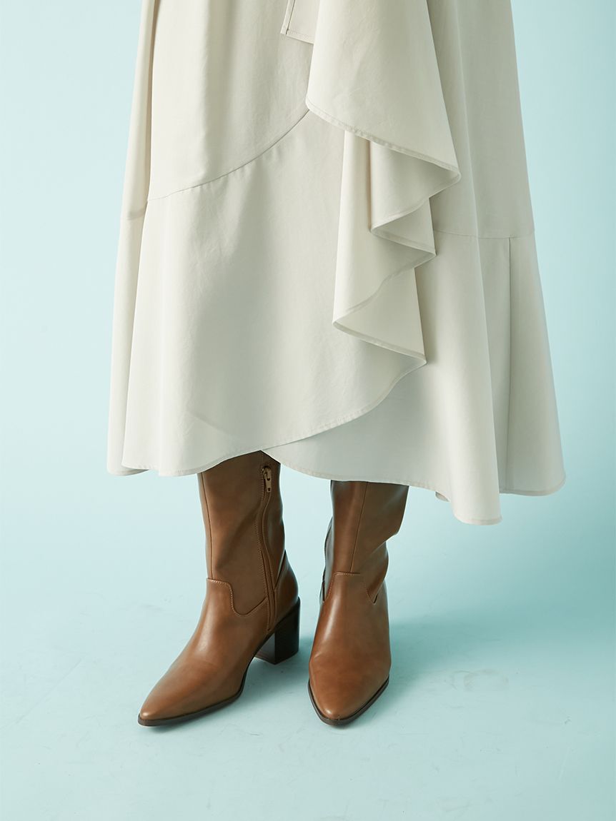 LILY BROWN「ラッフルフリルティアードシャツワンピース」|ワンピース|