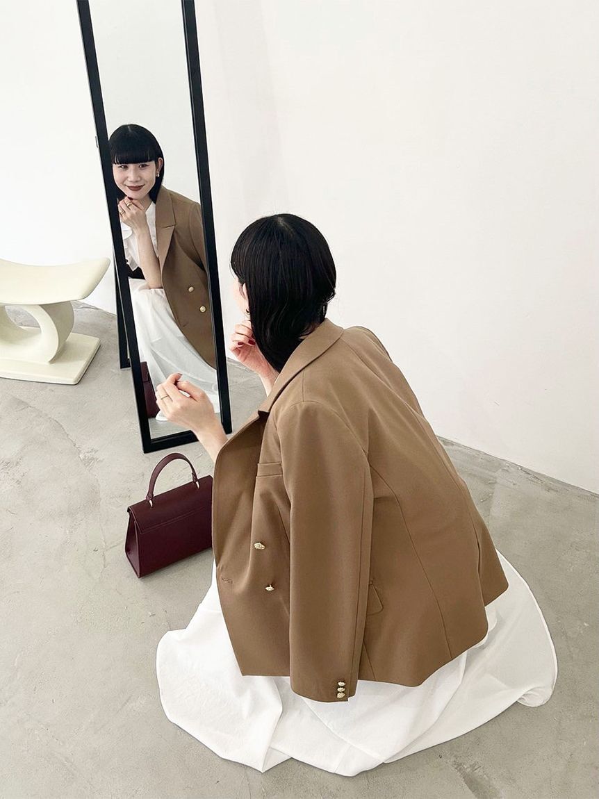 LILY BROWN「ラッフルフリルティアードシャツワンピース」|ワンピース|