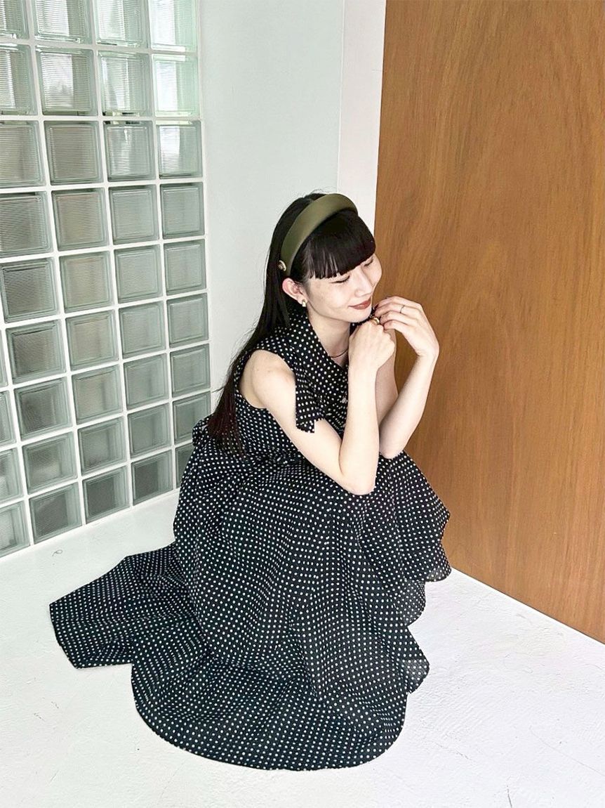 LILY BROWN「ラッフルフリルティアードシャツワンピース」|ワンピース|