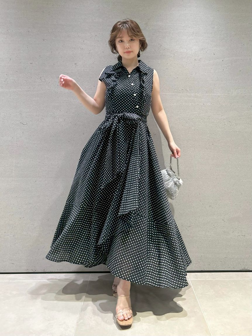 LILY BROWN「ラッフルフリルティアードシャツワンピース」|ワンピース|