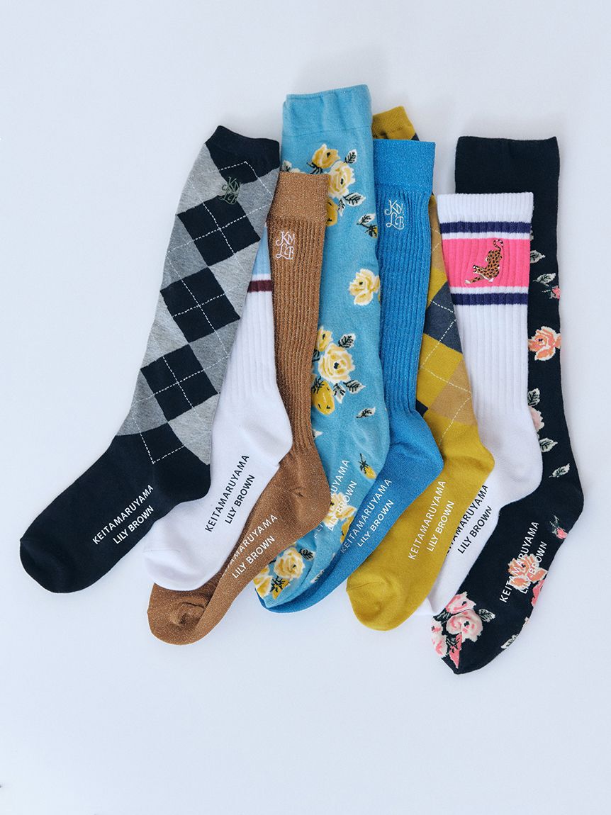 LILY BROWN「【LILY BROWN&times;KEITA MARUYAMA】モチーフエンブロイダリーラインソックス」|ソックス|